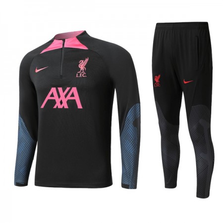 Liverpool Quarter Zip Kind Trainings Sweatshirt 2022-23 Zwarte